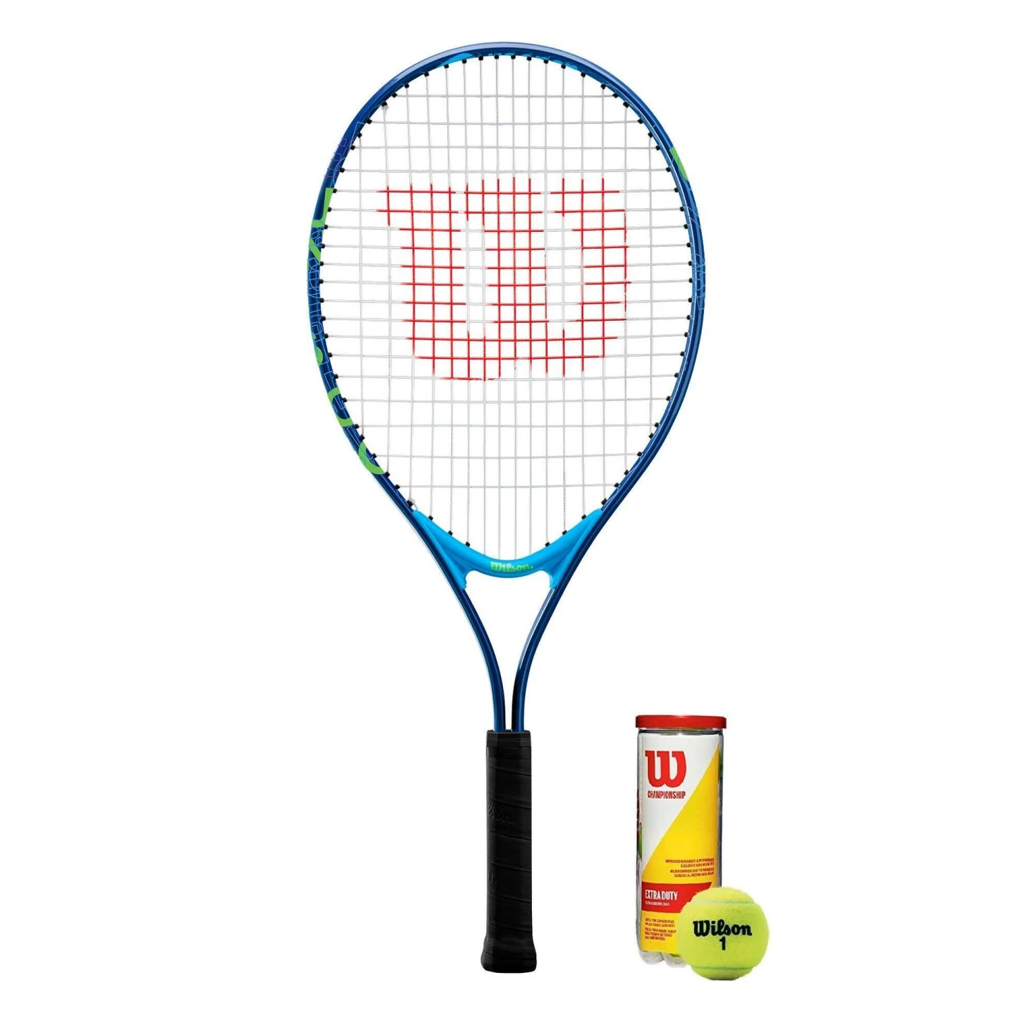 Wilson US Open 25" Junior Tennis Racket + 3 Tennis Balls