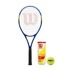 Wilson US Open Tennis Racket & 3 Wilson Championship Tennis Balls