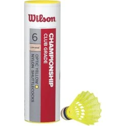 WILSON CHAMPIONSHIP SHUTTLECOCKS (TUBE OF 6) YELLOW