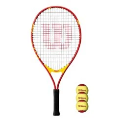 Wilson US Open 23" Junior Tennis Racket + 3 Beginner Tennis Balls