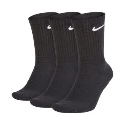 Nike Everyday Cushion Socks (3 Pairs) (Black)