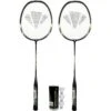 Carlton Solar Black X 2 Badminton Rackets + 6 Shuttles