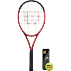 Wilson Clash 100UL V2.0 Tennis Racket & 3 US Open Tennis Balls