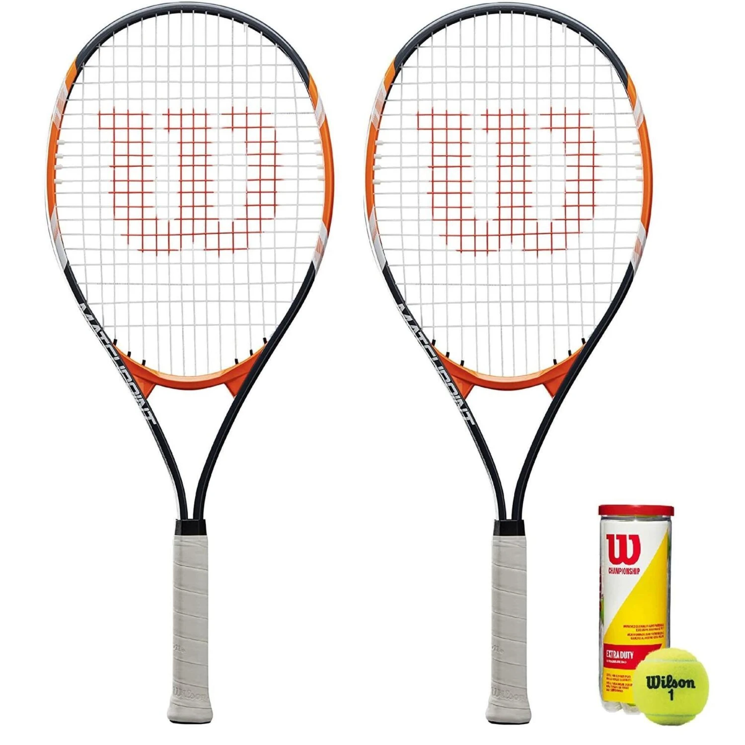 Wilson Matchpoint XL Tennis Racket Twin Set & 3 Tennis Balls
