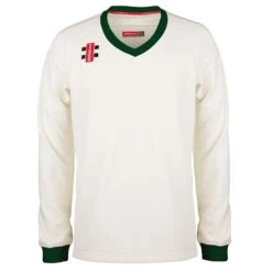 Childrens/Kids Pro Performance Sweater (Ivory/Green)