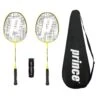 2 X Prince Power Rebel Badminton Rackets + Covers & 6 Shuttles