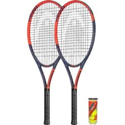 HEAD Ti Reward Tennis Racket X 2 Inc Protective Covers & 3 Tennis Balls