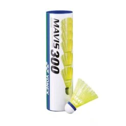 YONEX Mavis 300 Nylon Shuttlecock (Pack Of 12) (White/Blue/Yellow)