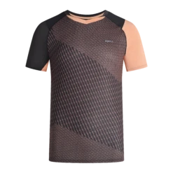 MEN BADMINTON T SHIRT 560 BLACK APRICOT