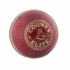 Childrens/Kids County Elite A Leather Cricket Ball (Red)