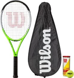 Wilson Blade Feel RXT 105 Tennis Racket, Full Protective Cover & 3 Tennis Balls
