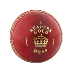 Childrens/Kids Gold A Leather Cricket Ball (Red)